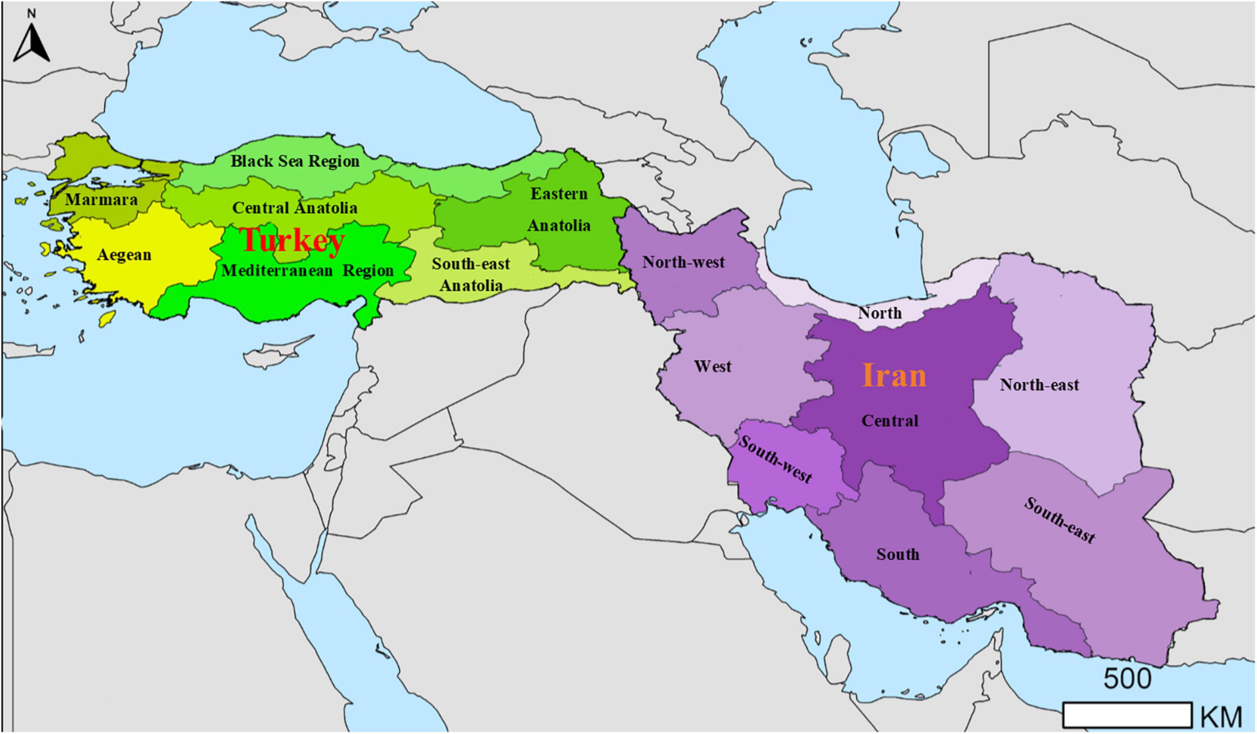 Trichinella infections in animals and humans of Iran and Turkey